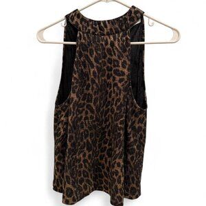Black and brown leopard print Zara tank top